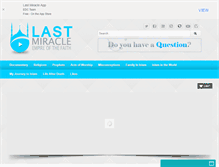 Tablet Screenshot of lastmiracle.com